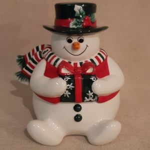 Fitz and Floyd Snowman Candy Jar